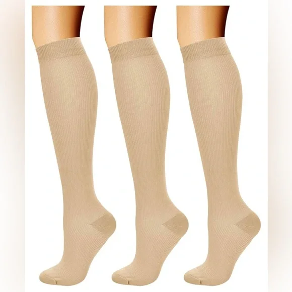 NWT - Compression Socks for Women & Men Circulation 15-20 mmHg (2 Pairs in Box) - Picture 2 of 6